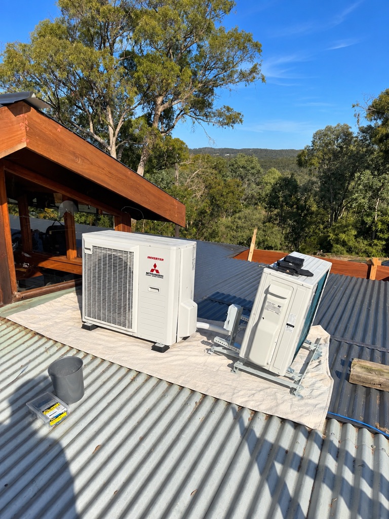 Residential split system installation by Task Trades