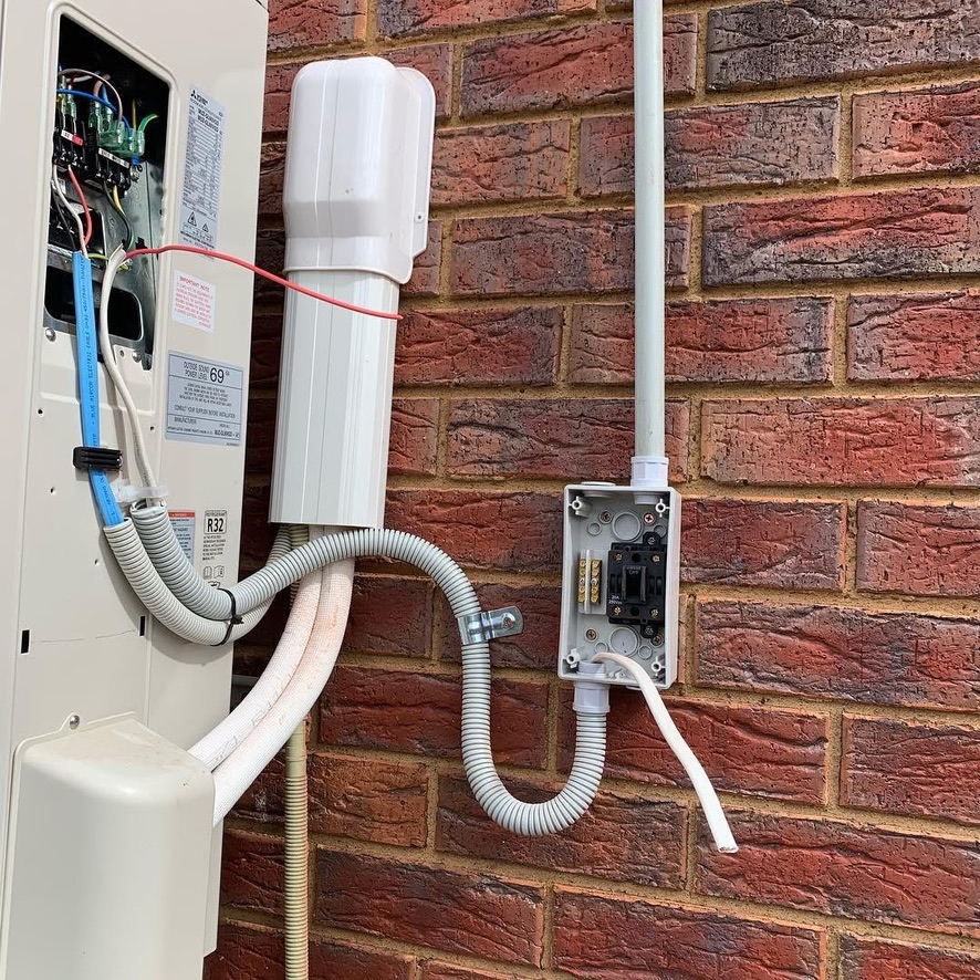 Residential split system installation by Task Trades