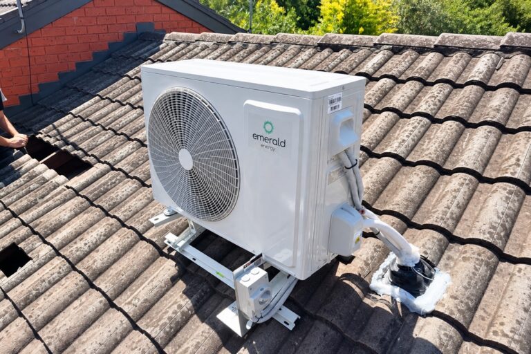 Residential split system installation by Task Trades
