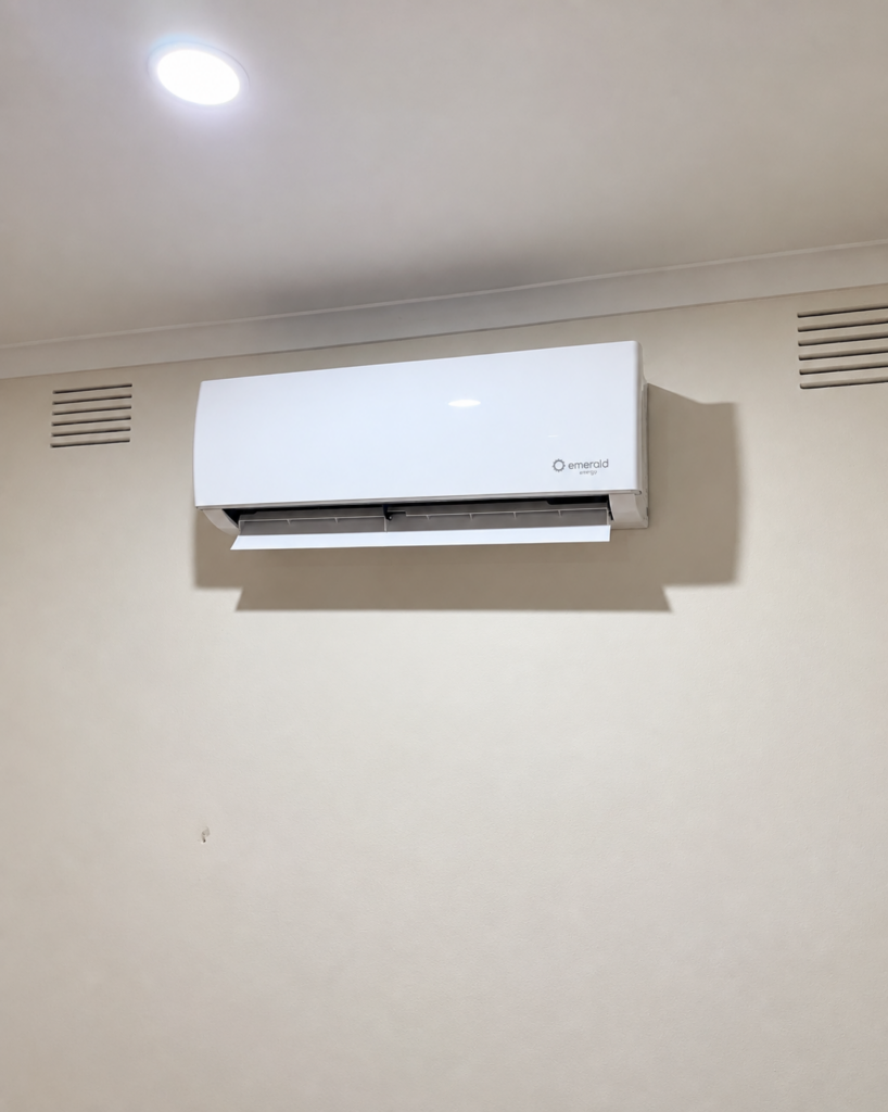 Residential split system installation by Task Trades