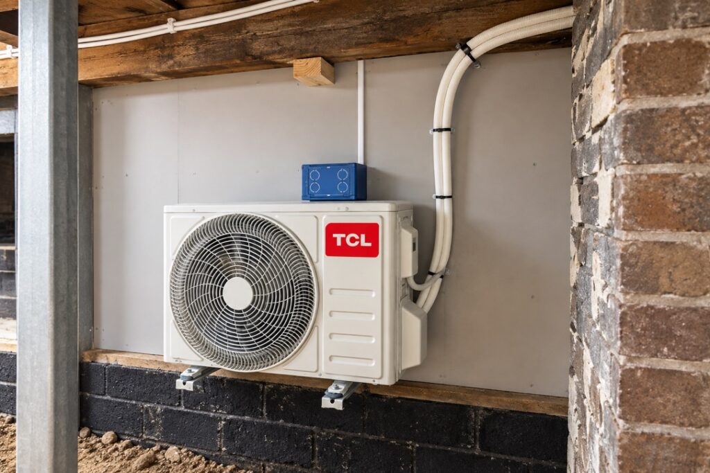 Residential split system installation by Task Trades
