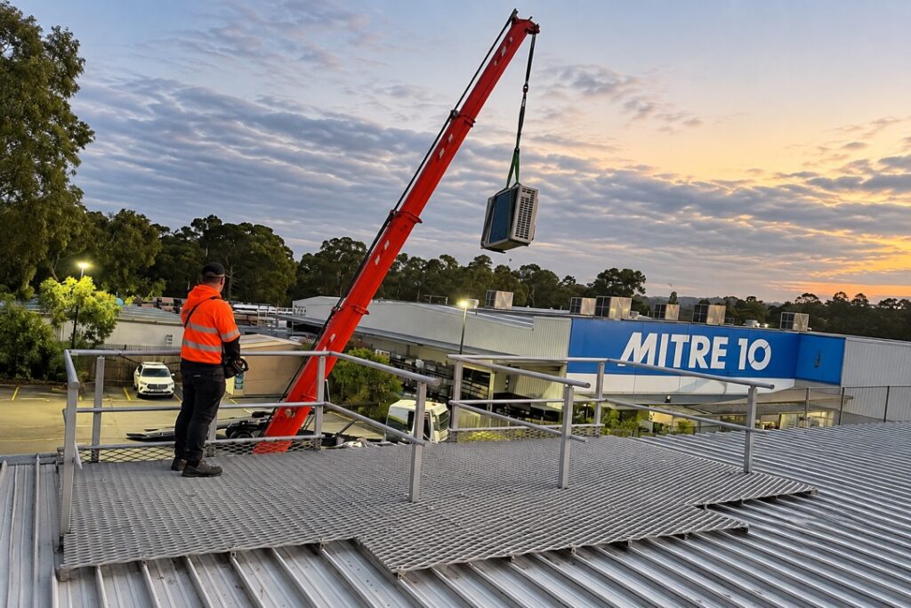 Commercial split system installation by Task Trades