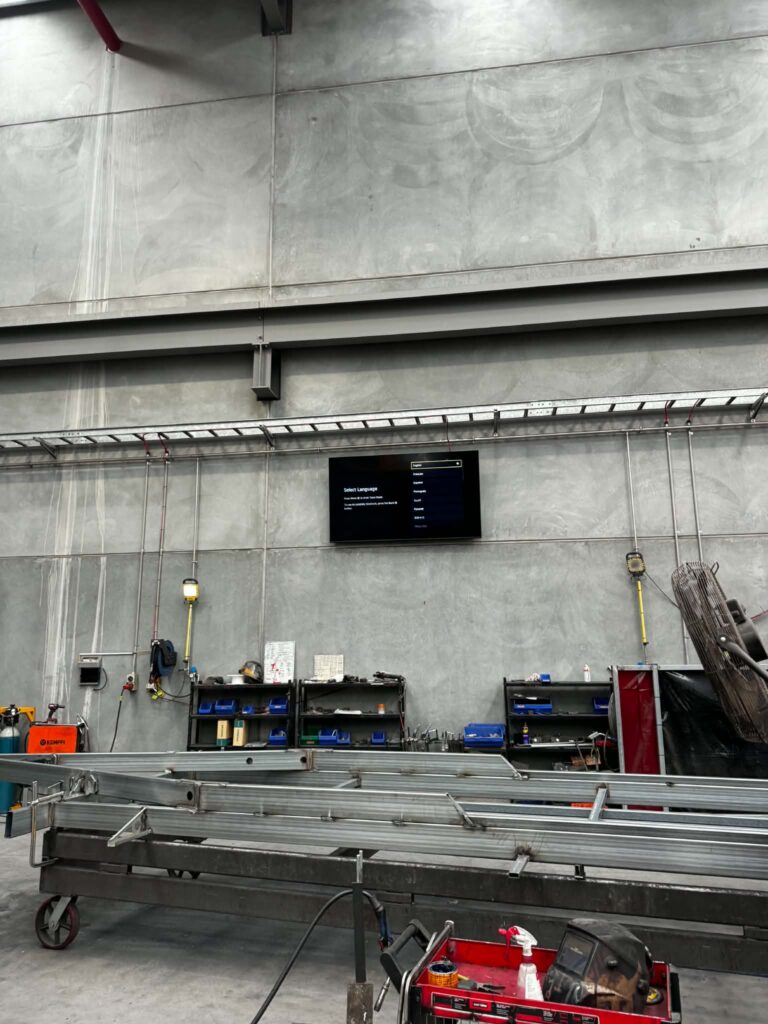 LED high-bay lighting in a factory