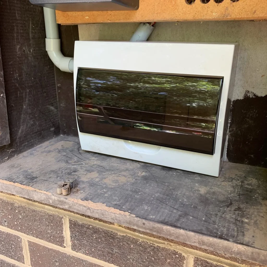 New switchboard enclosure fitted in a meter box